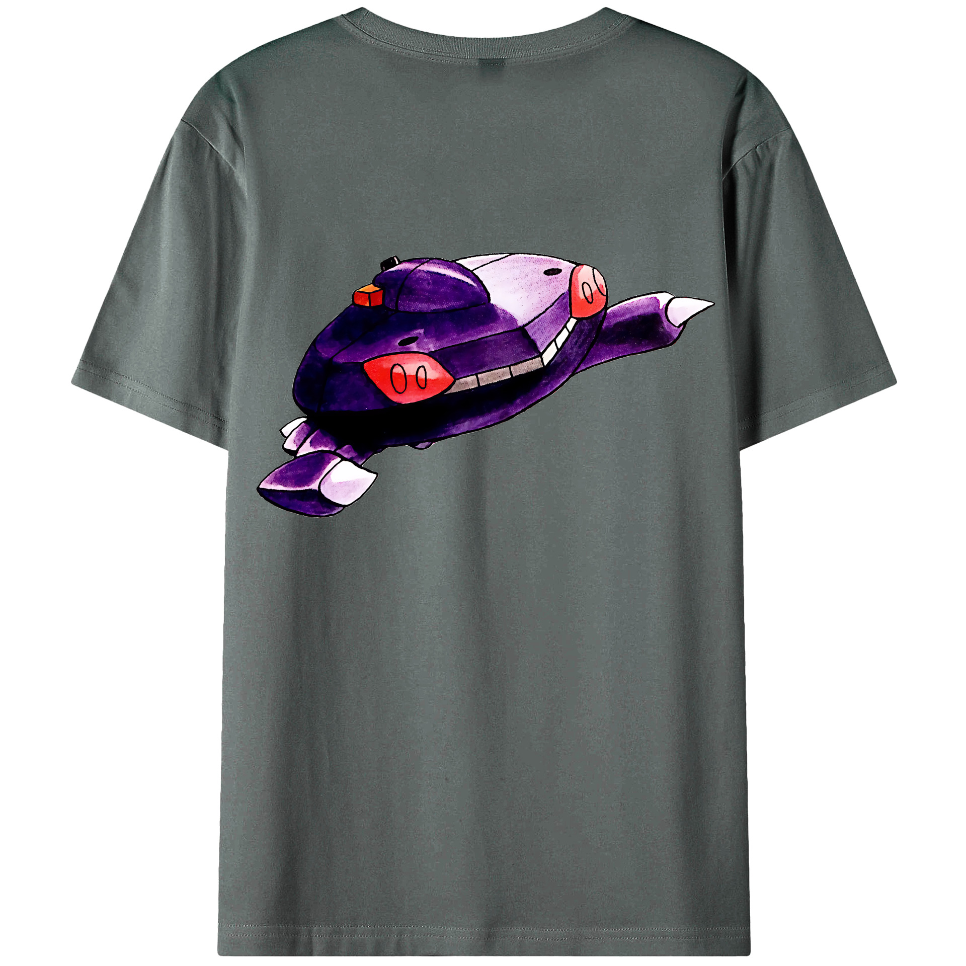 （画像用） ポケットモンスター Pokémon 綿100％ メンズ半袖Tシャツ（バックプリント） 通気性